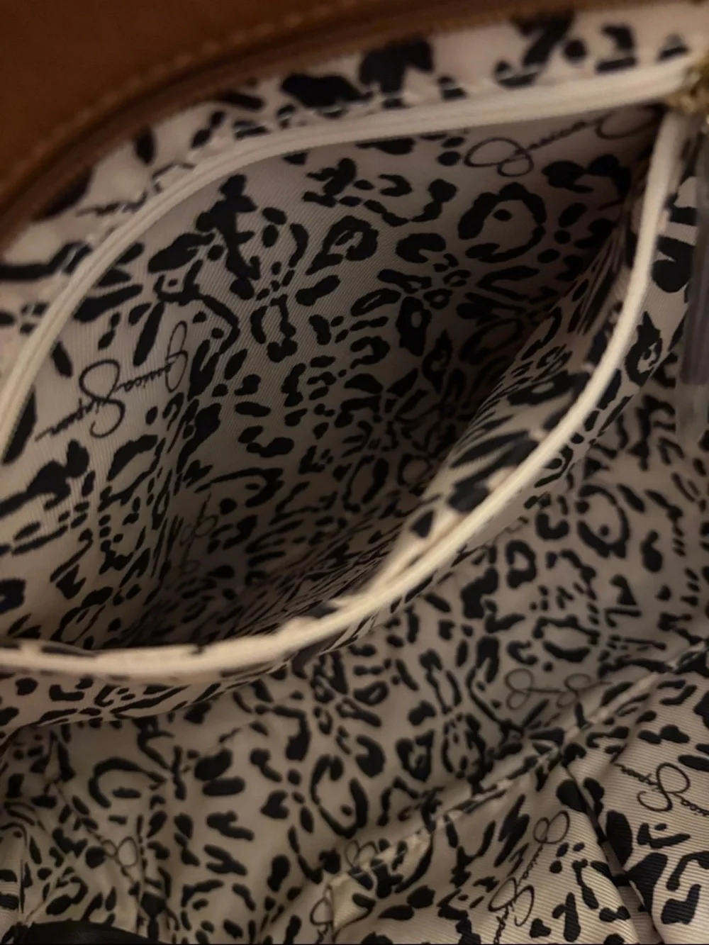 EUC [Jessica Simpson] Vienna Vegan Leather Sherpa Tote Shoulder Bag Purse - Picture 16 of 16